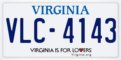 VA license plate VLC4143
