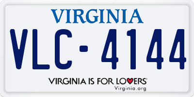 VA license plate VLC4144