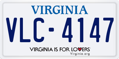 VA license plate VLC4147