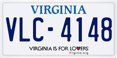 VA license plate VLC4148