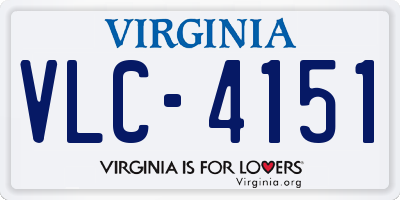 VA license plate VLC4151