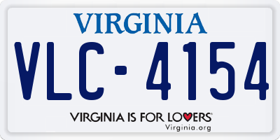 VA license plate VLC4154