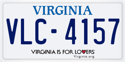 VA license plate VLC4157