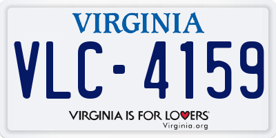 VA license plate VLC4159