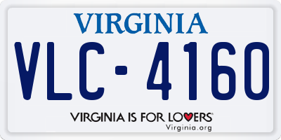 VA license plate VLC4160