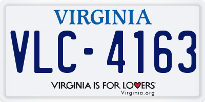 VA license plate VLC4163