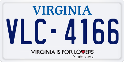 VA license plate VLC4166
