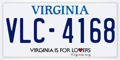VA license plate VLC4168