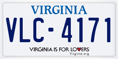 VA license plate VLC4171