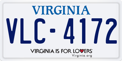 VA license plate VLC4172