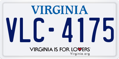 VA license plate VLC4175