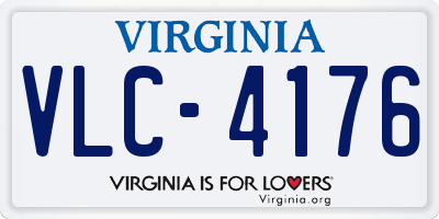 VA license plate VLC4176