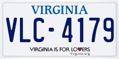 VA license plate VLC4179