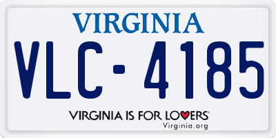 VA license plate VLC4185
