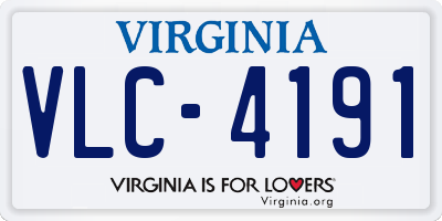 VA license plate VLC4191