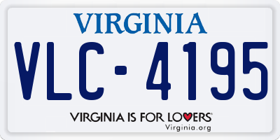 VA license plate VLC4195