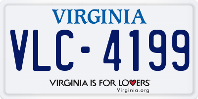 VA license plate VLC4199