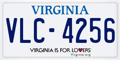 VA license plate VLC4256