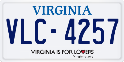 VA license plate VLC4257