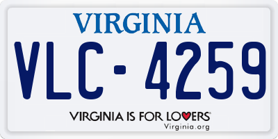 VA license plate VLC4259