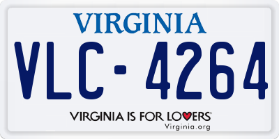 VA license plate VLC4264