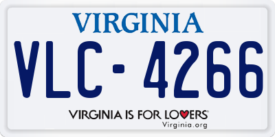 VA license plate VLC4266