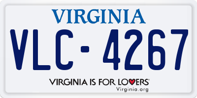 VA license plate VLC4267