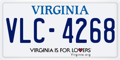 VA license plate VLC4268