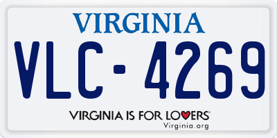 VA license plate VLC4269
