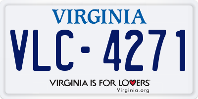 VA license plate VLC4271