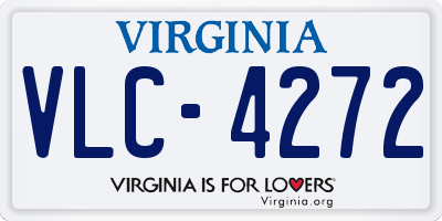 VA license plate VLC4272