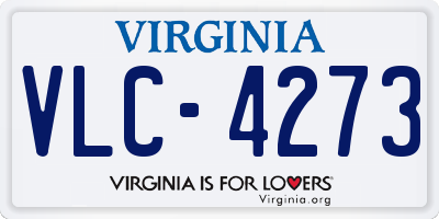 VA license plate VLC4273