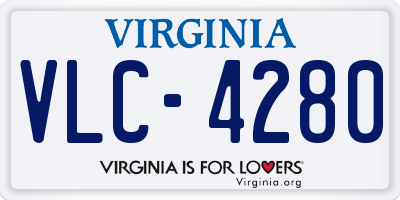 VA license plate VLC4280