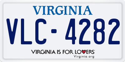 VA license plate VLC4282