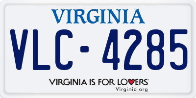 VA license plate VLC4285