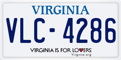 VA license plate VLC4286