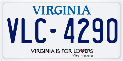 VA license plate VLC4290