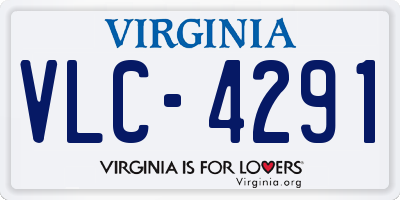 VA license plate VLC4291