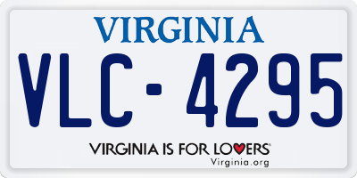 VA license plate VLC4295