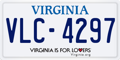 VA license plate VLC4297