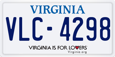 VA license plate VLC4298