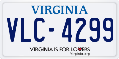 VA license plate VLC4299