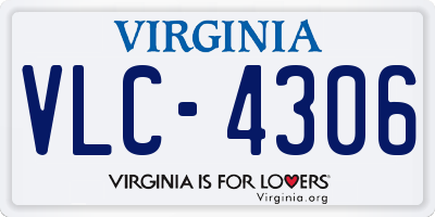VA license plate VLC4306