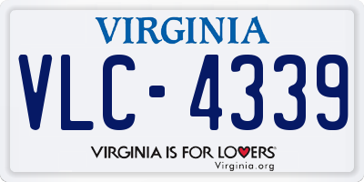 VA license plate VLC4339