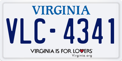 VA license plate VLC4341