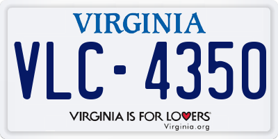 VA license plate VLC4350