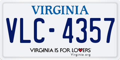 VA license plate VLC4357