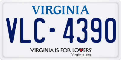 VA license plate VLC4390