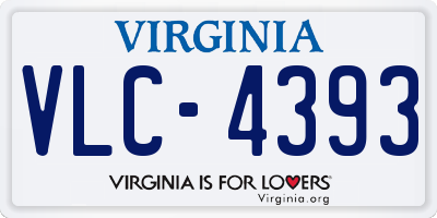 VA license plate VLC4393