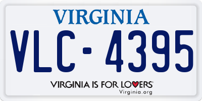 VA license plate VLC4395